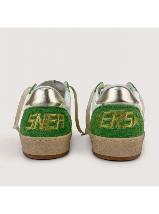 Ball Star in Green Suede with Gold Star
