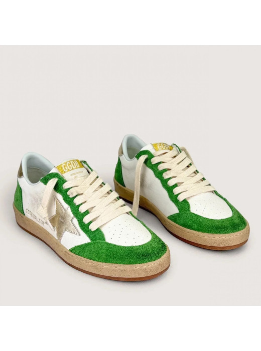Ball Star in Green Suede with Gold Star