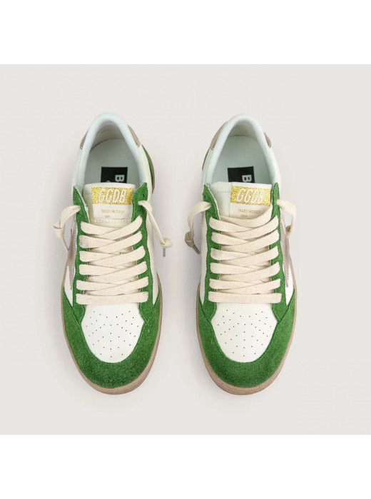 Ball Star in Green Suede with Gold Star