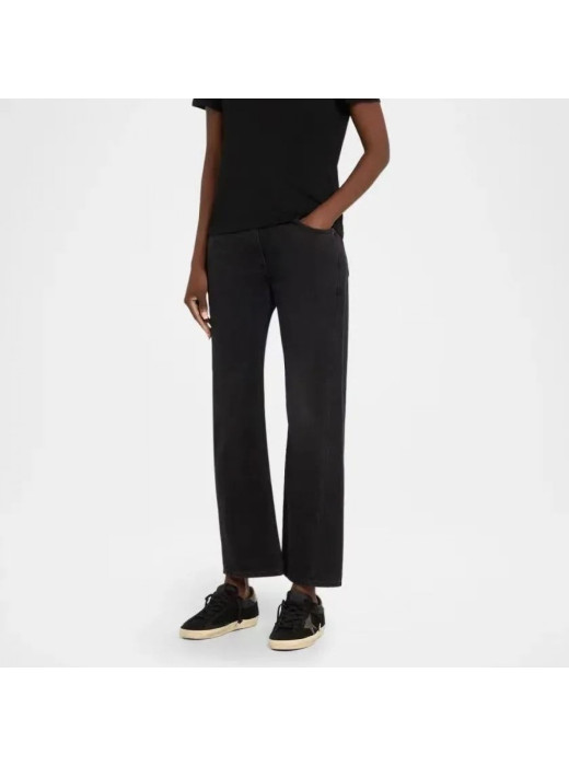 Super-Star in Black Suede with Silver Glitter Star and Grey Heel Tab