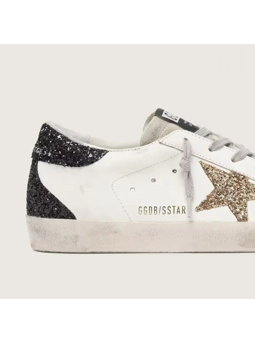 Super-Star in Nappa Leather with Gold Glitter Star