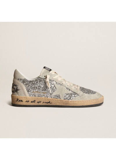 Ball Star Sneakers in Silver Glitter Ball Star Sneakers in Silver Glitter